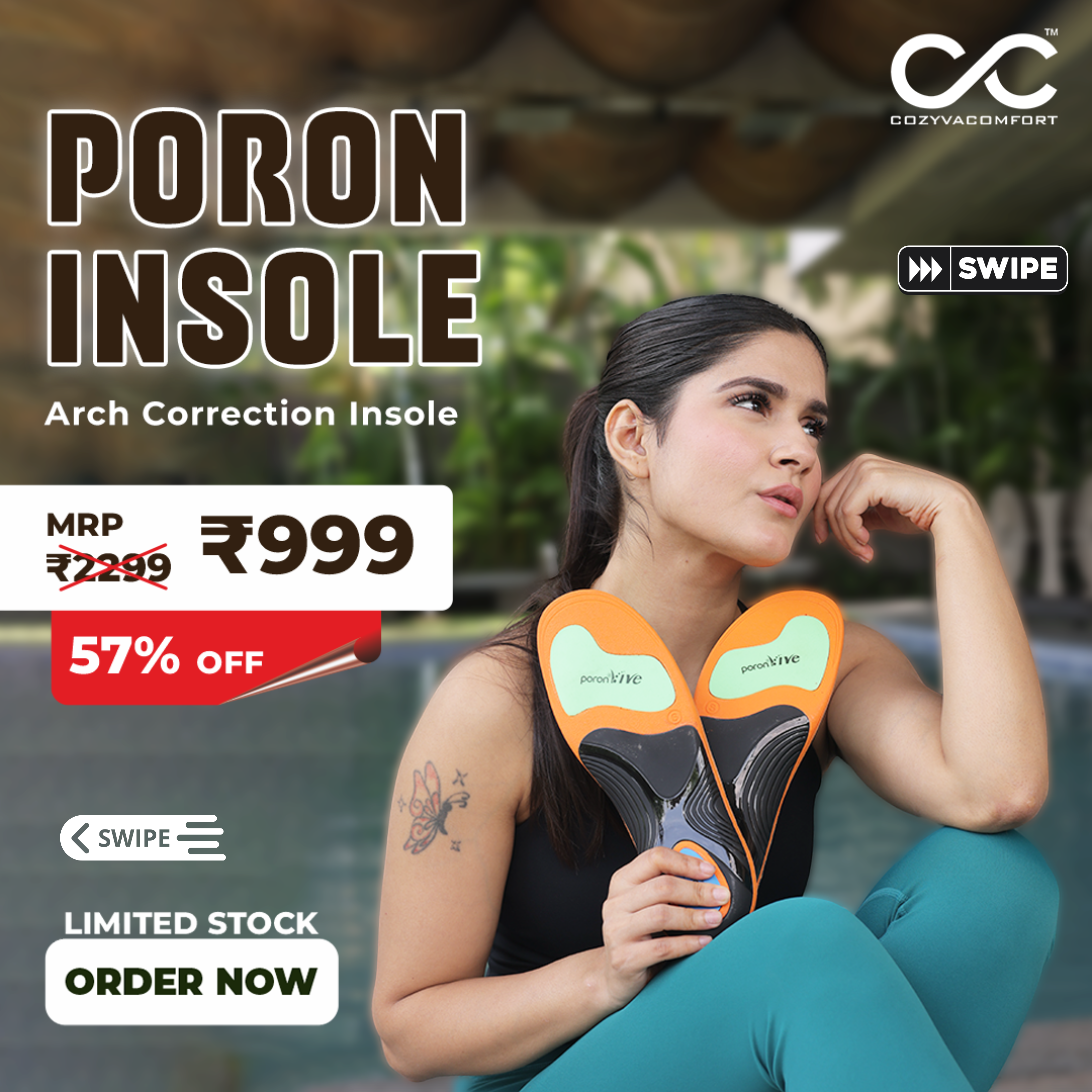 Arc Support Poron Sport Insole
