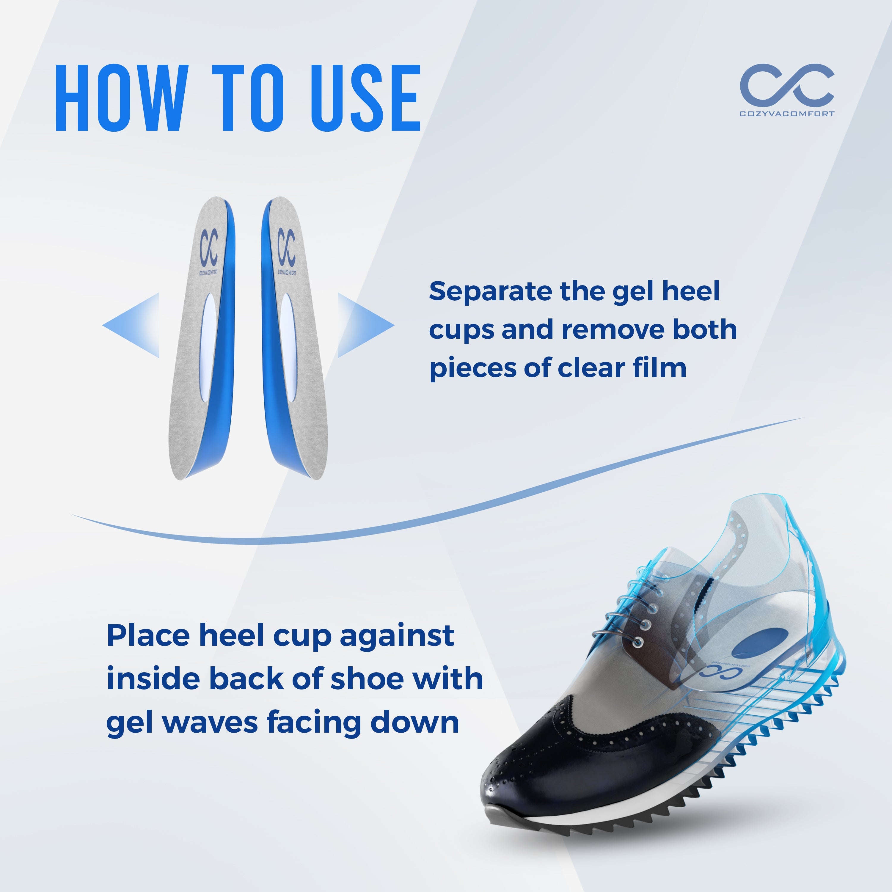 Orthotic sport insole and Orthopedic heel pad Cozyva Comfort
