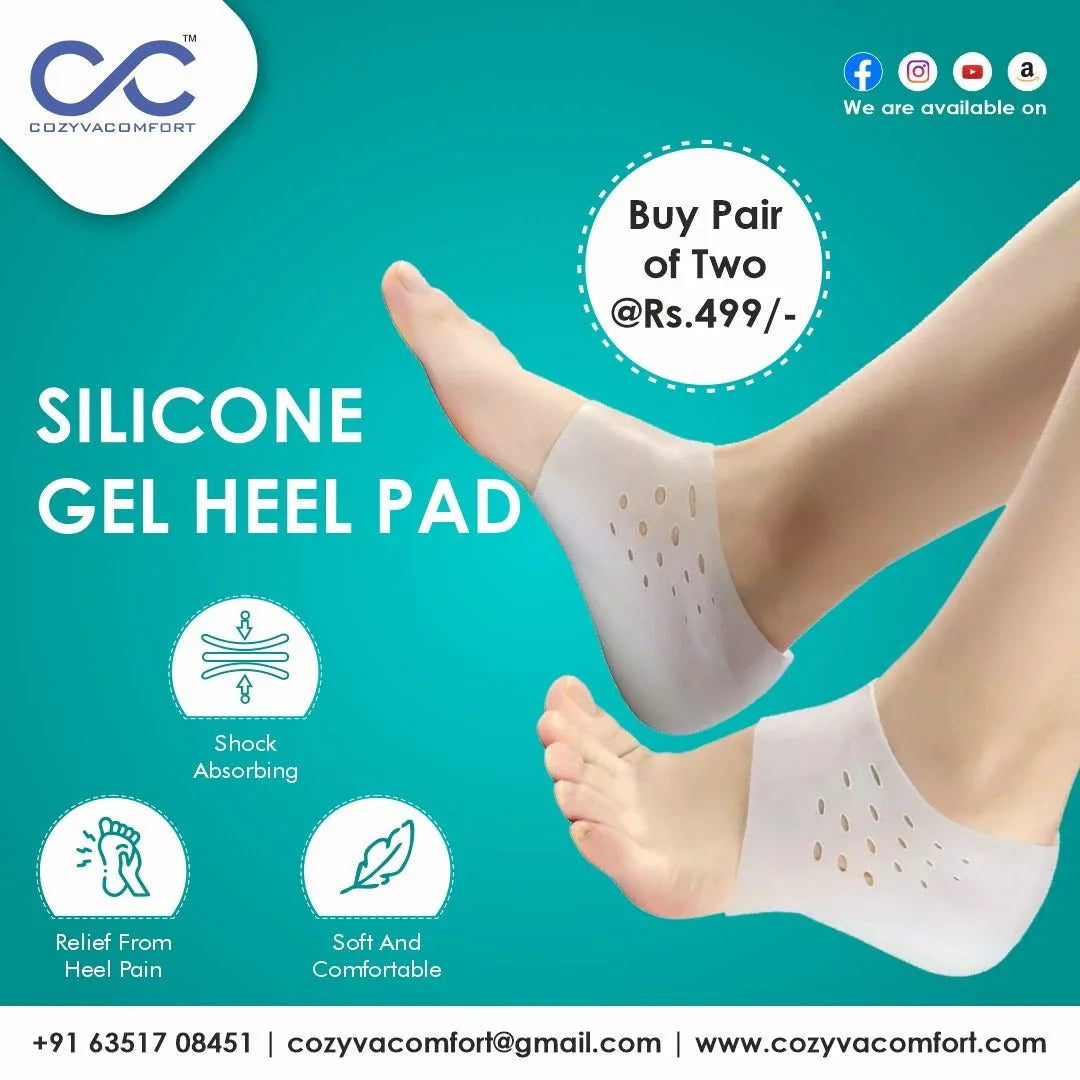 Silicone Gel Heel Pad For Cracked Dry Achilles Heel - Cozyva Comfort