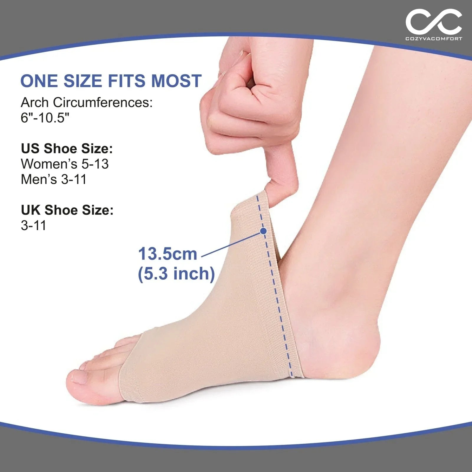 Cozyva Comfort Arch Support Pad – Soft Gel Insert | Foot Pain Relief