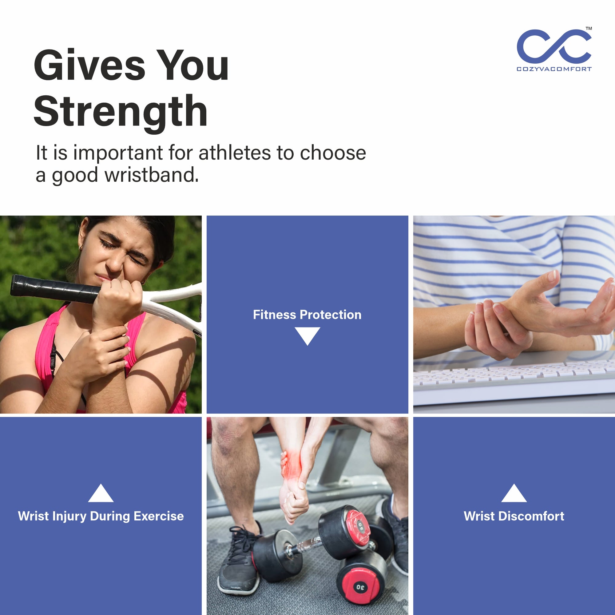 Cozyva FlexiGrip Wrist Band