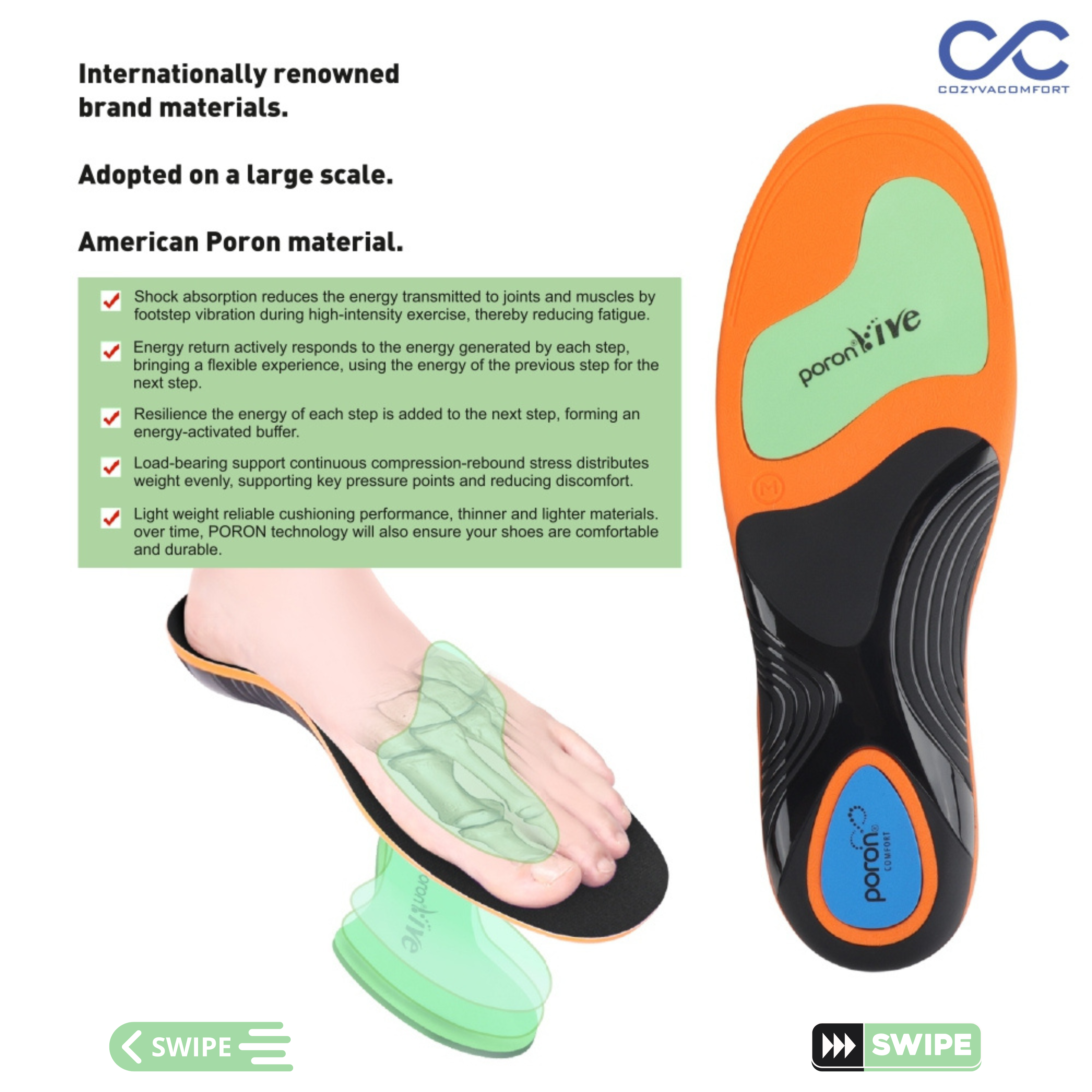 Arc Support Poron Sport Insole