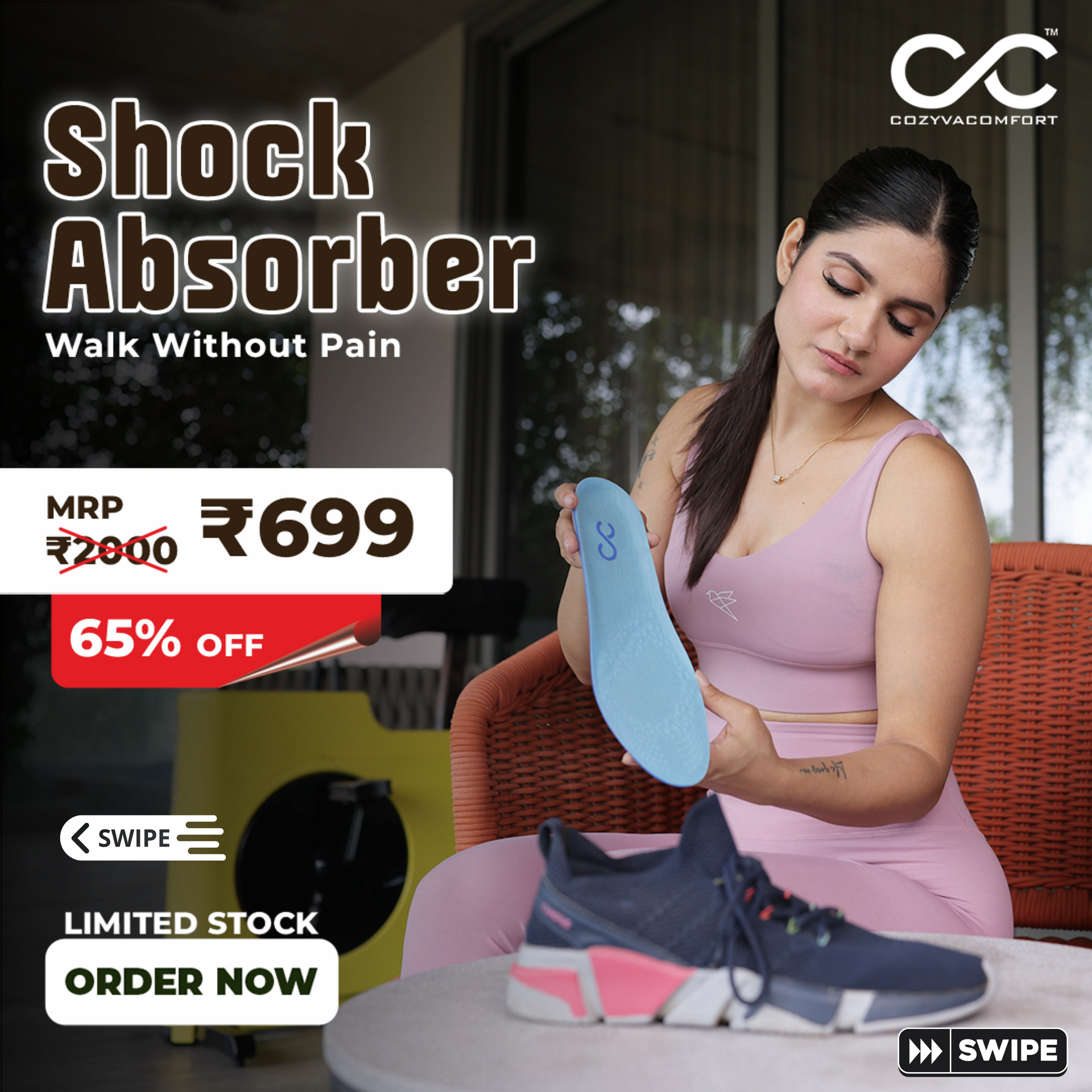 Shock Absorption Insole – Cozyva Comfort