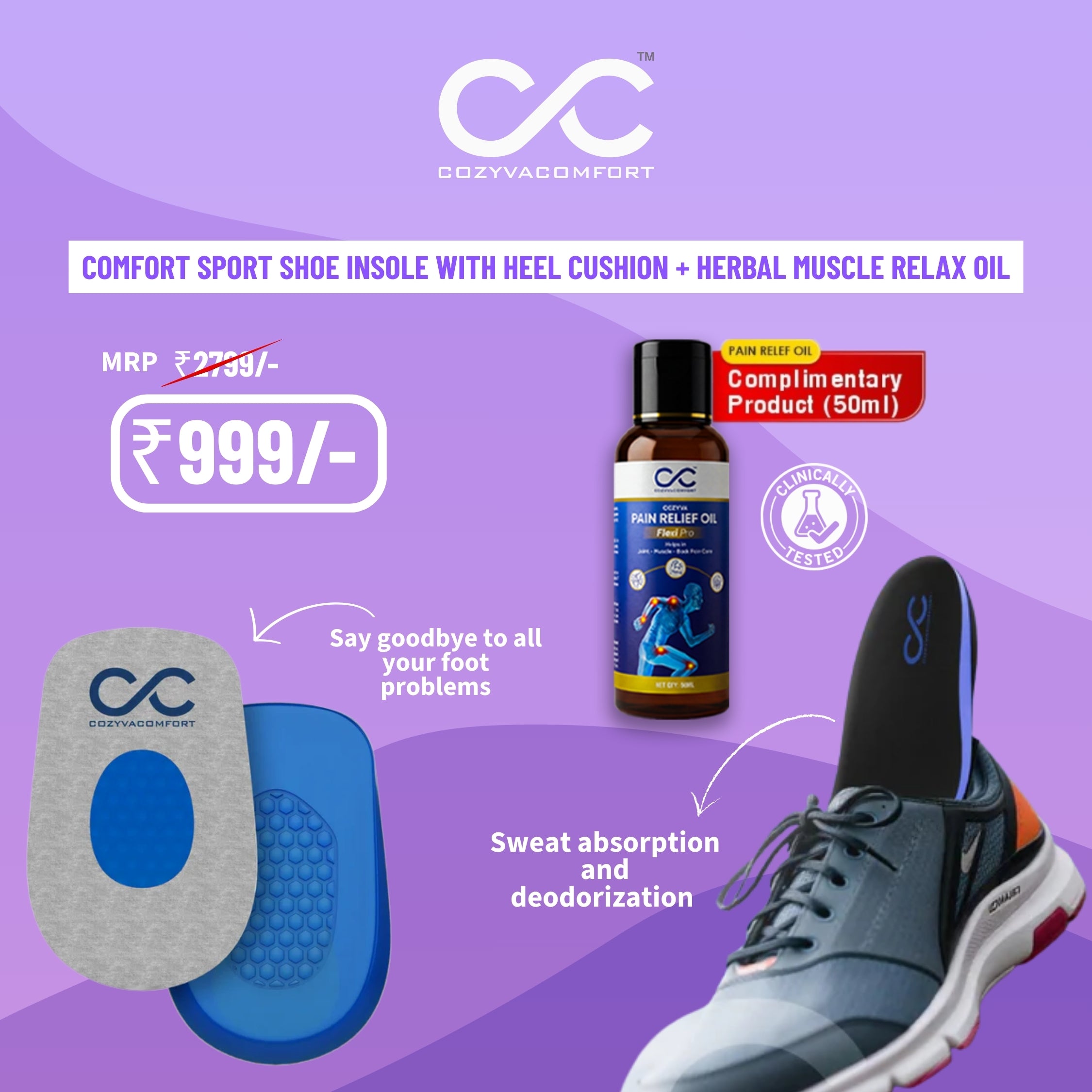 Orthotic sport insole and Orthopedic heel pad