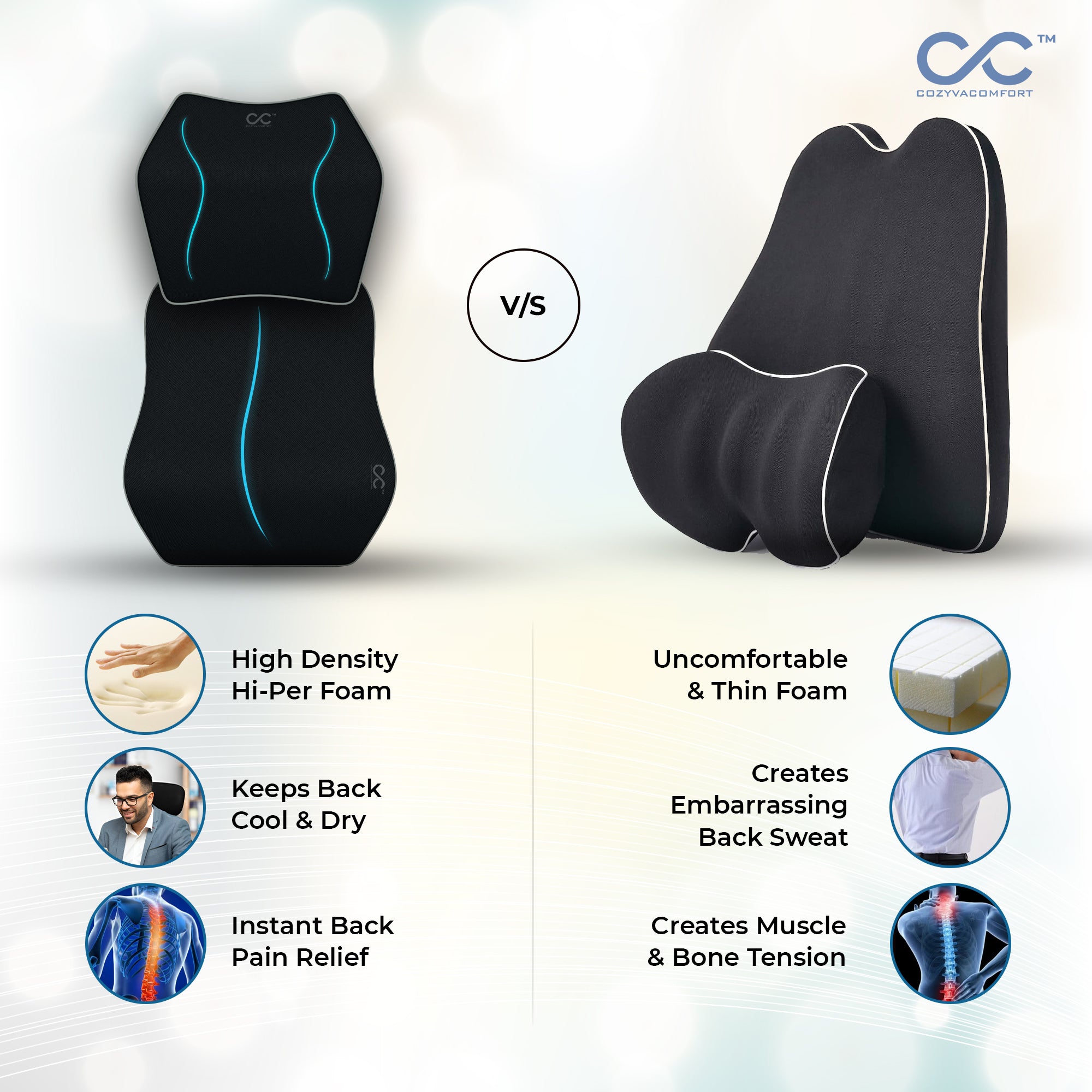 Cozyva Neck Rest Pillow and Back Rest pillow