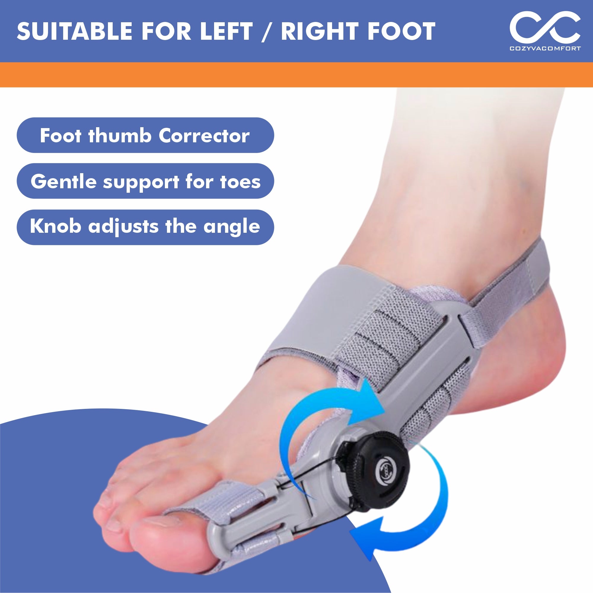 Cozyva Toe Alignment Sleeve – Flexible Foot Support