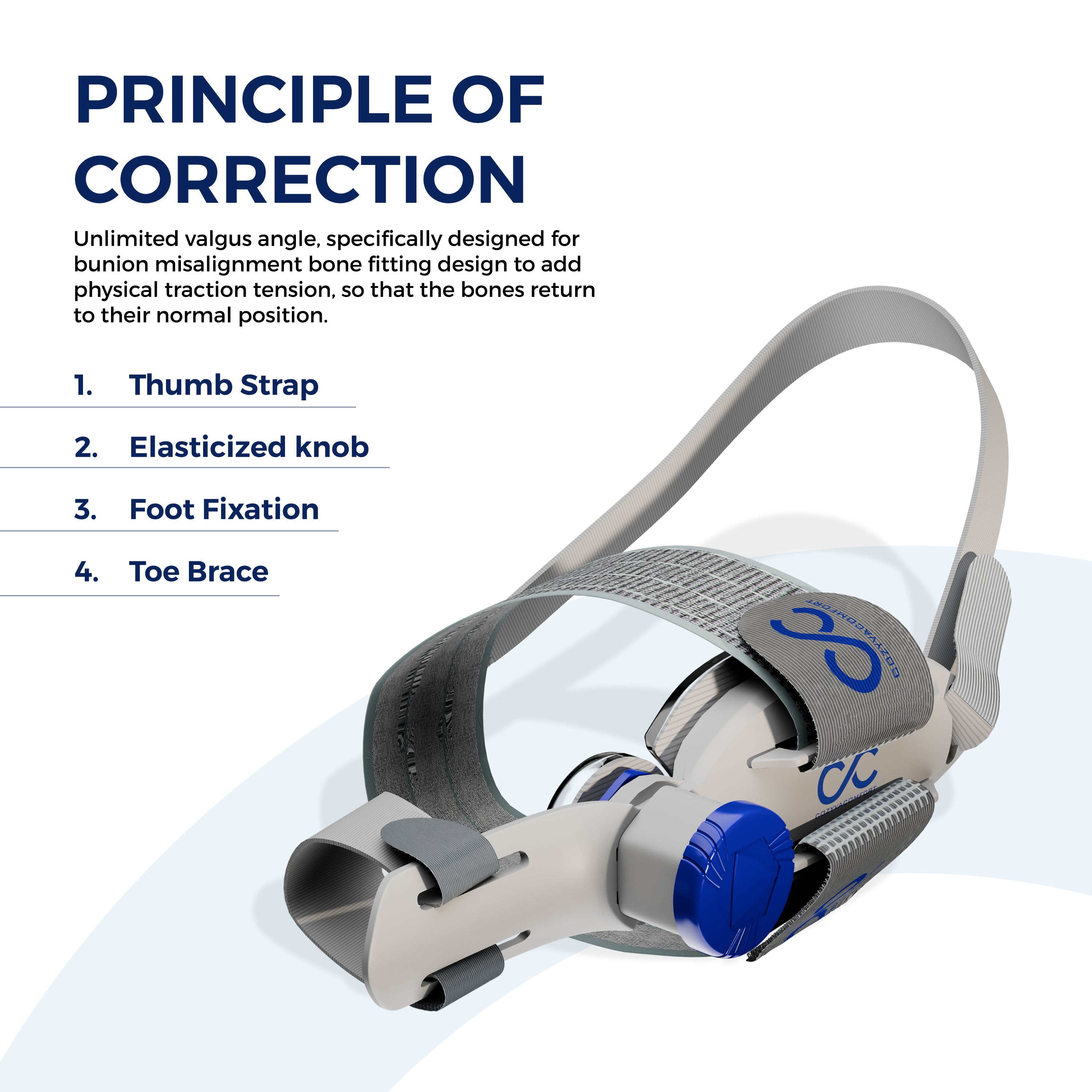 Cozyva Toe Alignment Sleeve – Flexible Foot Support