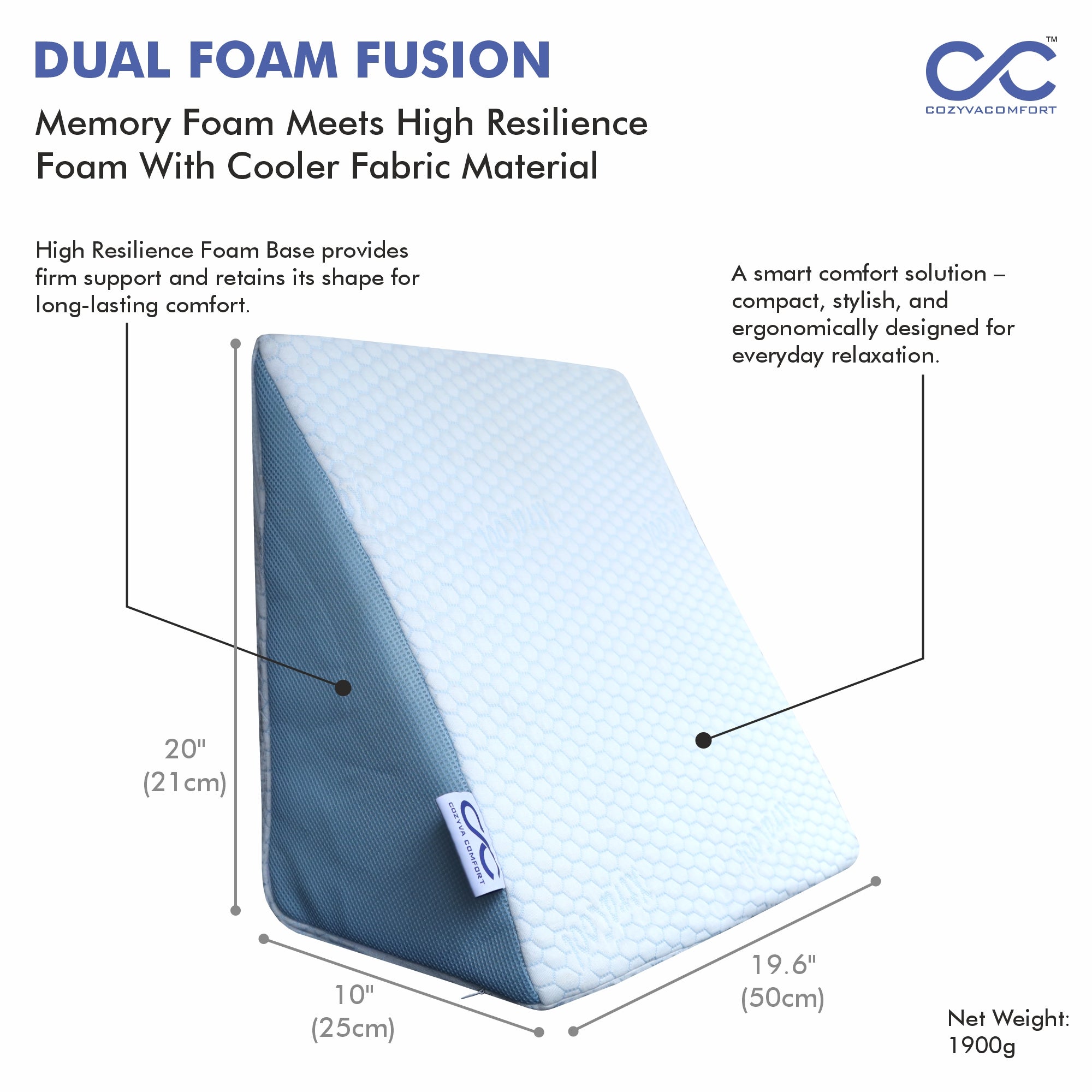 Cozyva Elevate Wedge Cushion