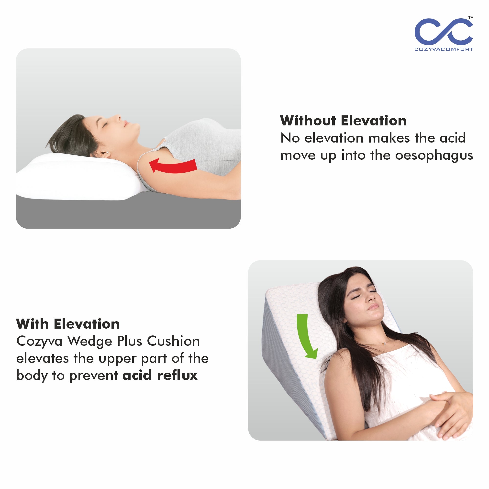 Cozyva Elevate Wedge Cushion