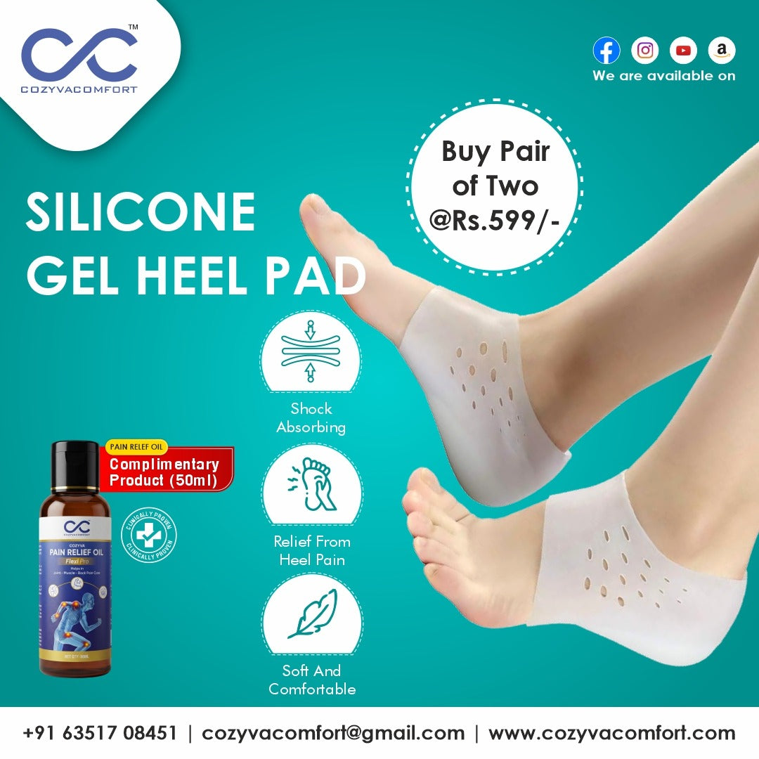 Silicone Gel Heel Pad For Cracked Dry Achilles Heel