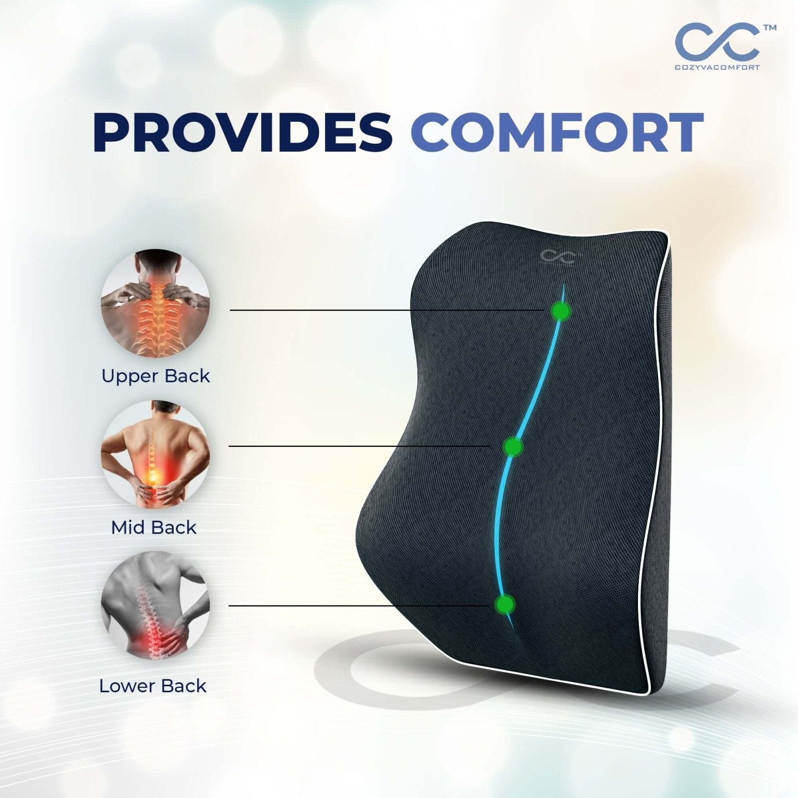 Back Rest Pillow - Cozyva Comfort