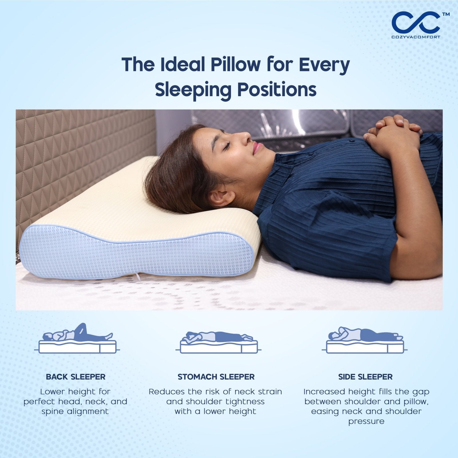 Cozyva Cervical pillow - Cozyva Comfort