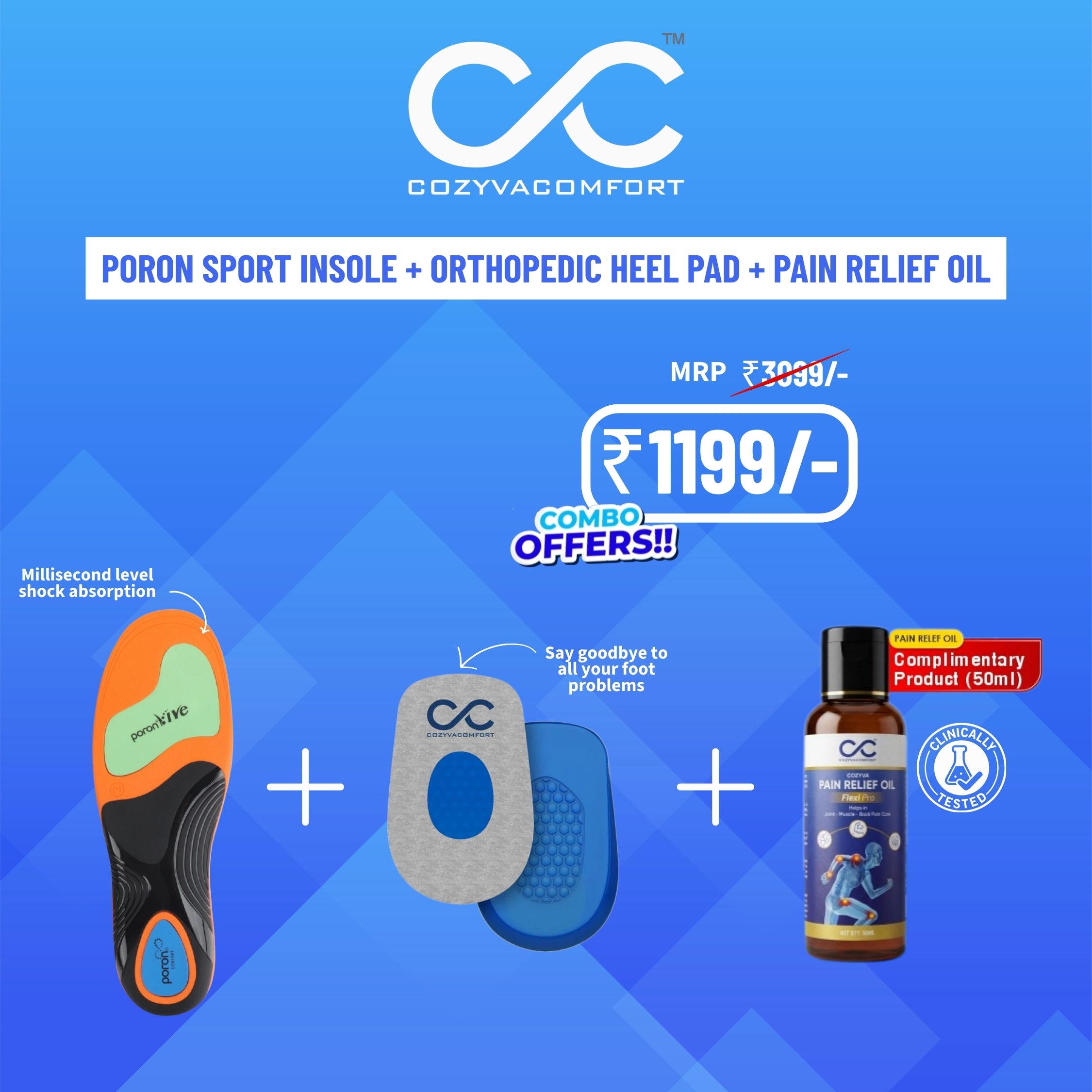 Poron Sport Insole And Orthopedic Heel Pad