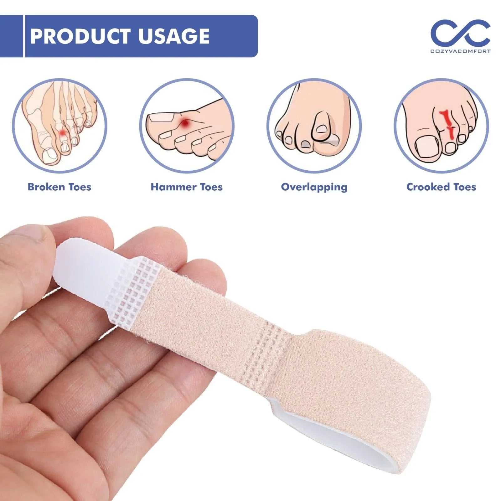 Elastic Fit Small Cloth Strip - Cozyva Comfort