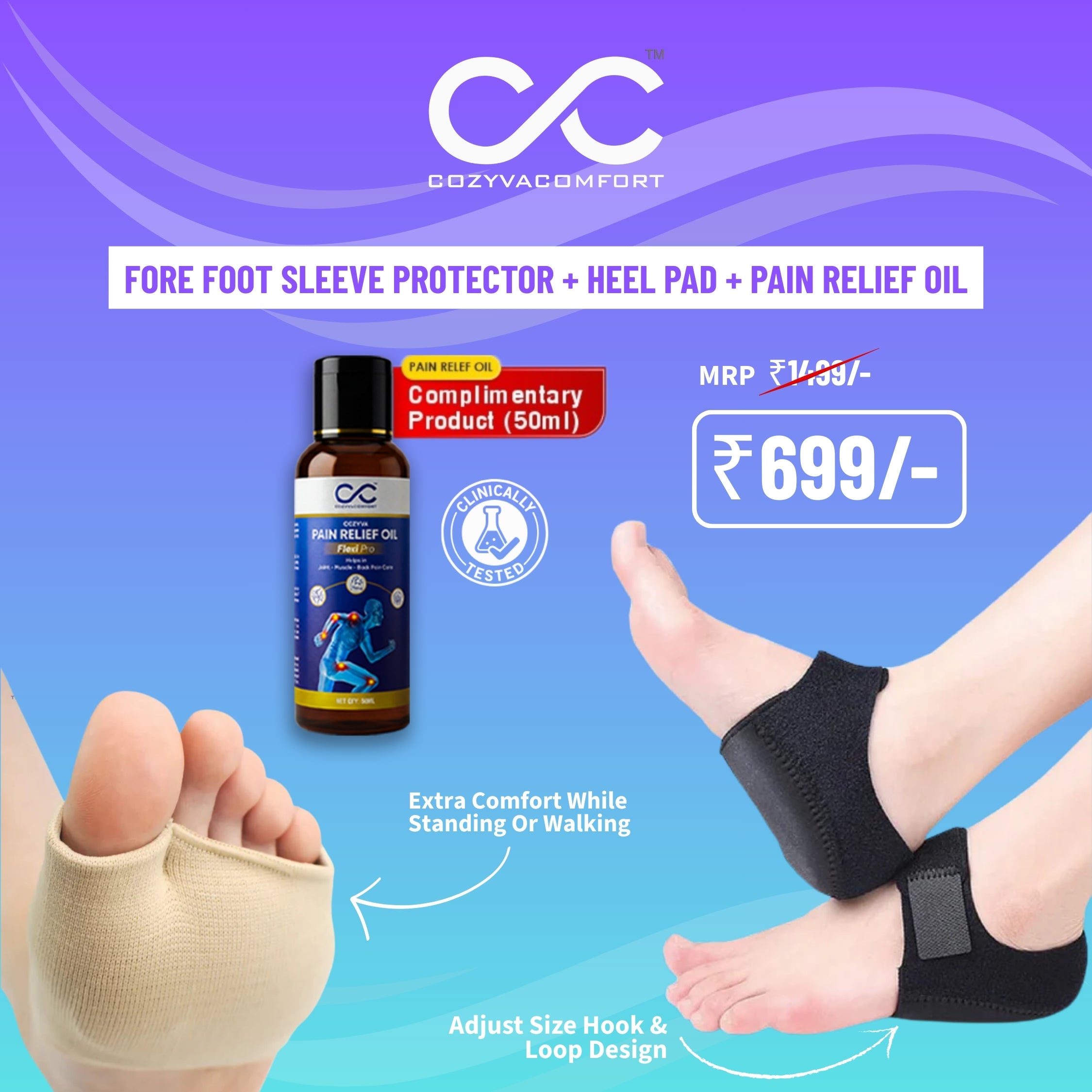 Forefoot sleeve protector and Heel pad