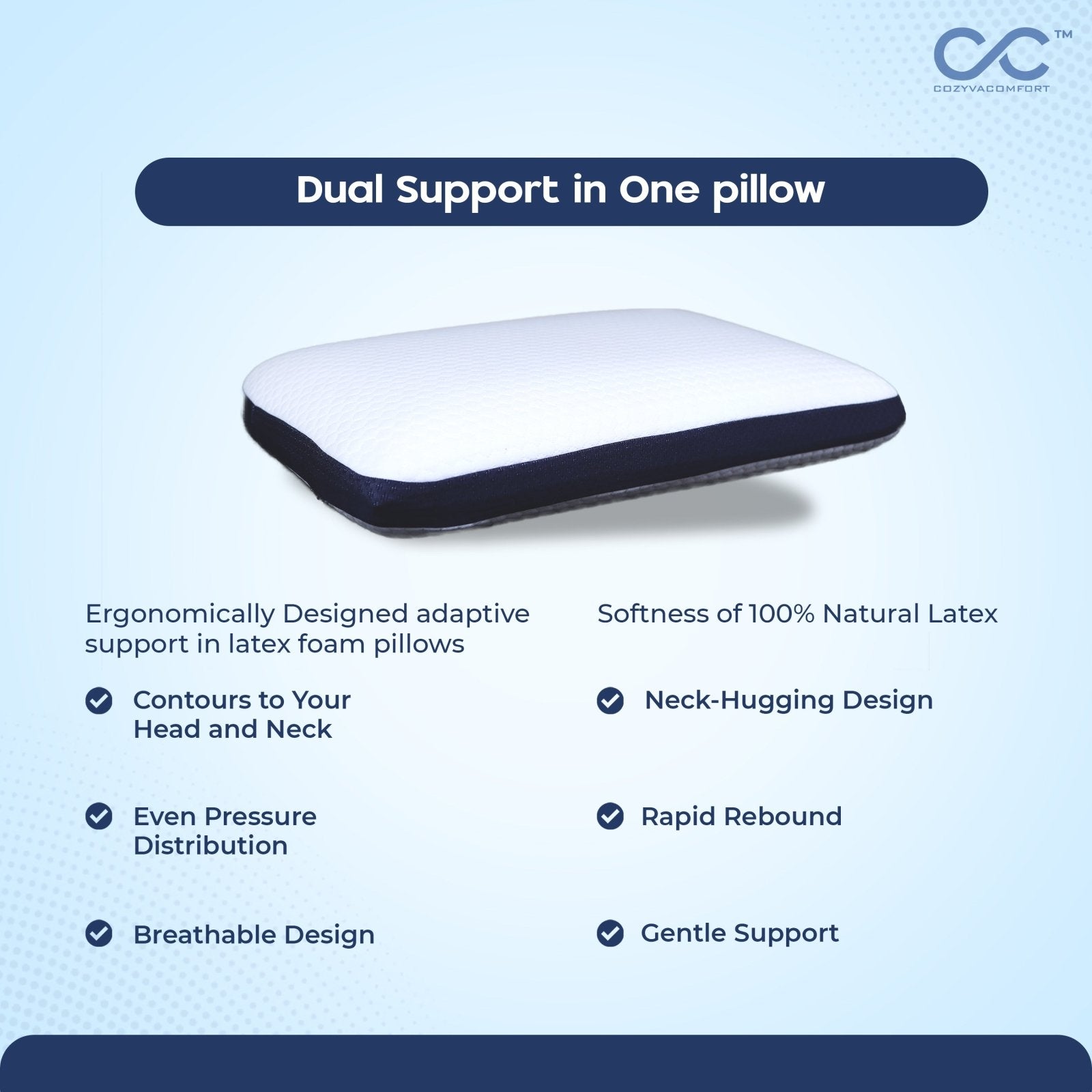 Latex Coziva Pillow - Cozyva Comfort