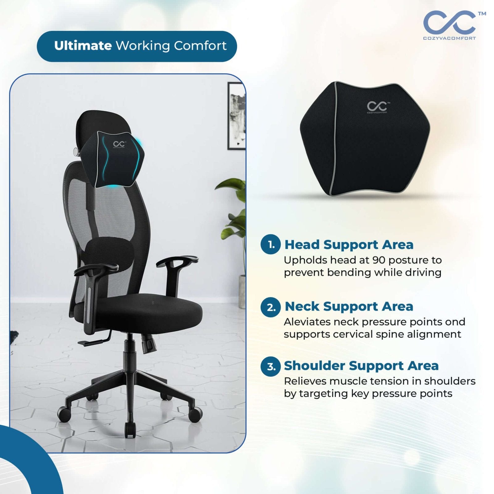 Neck Rest Pillow - Cozyva Comfort