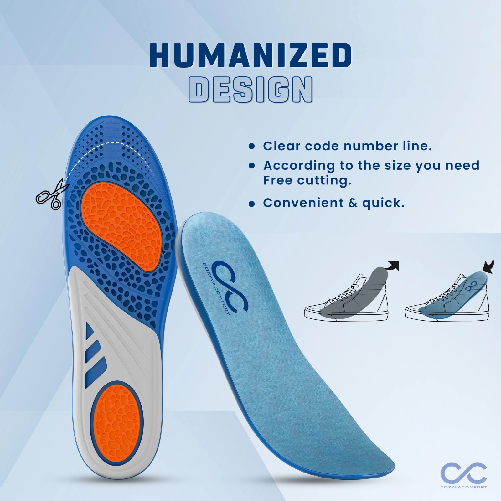 Shock Absorption Insole - Cozyva Comfort